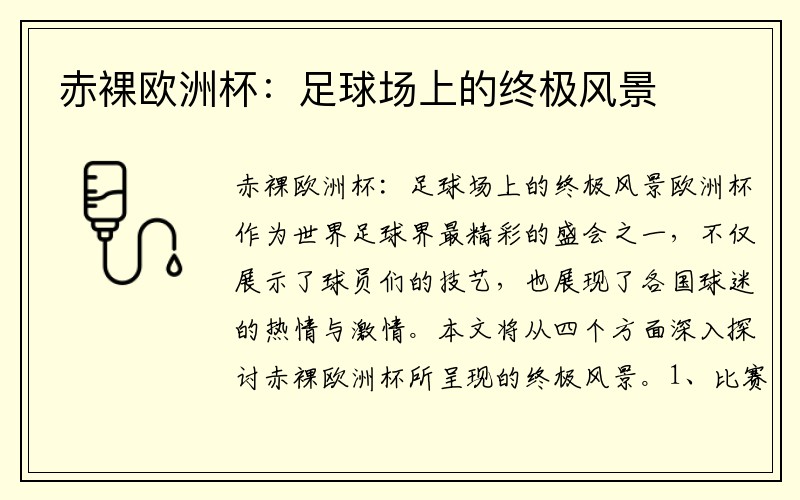 赤裸欧洲杯:足球场上的终极风景